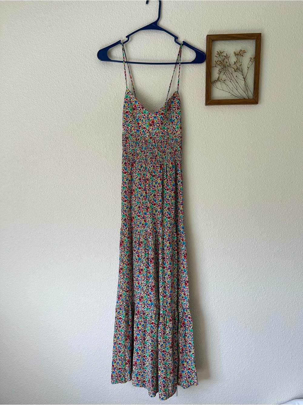 Zara Floral Spaghetti-Strap Backless Maxi Dress - Multicolor